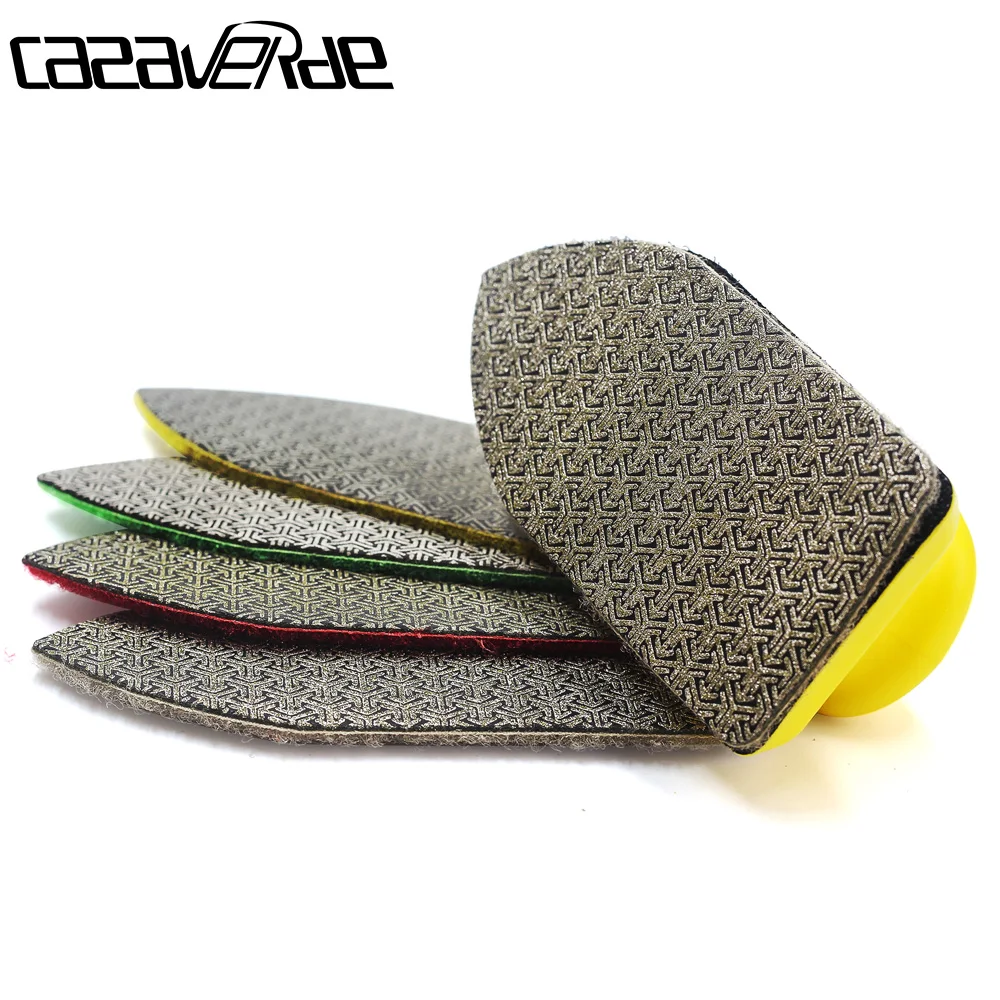 DC-AEHPP01 120*55mm Electroplated diamond hand polishing pad for polishing glass,stone,tiles,aluminum and iron steel