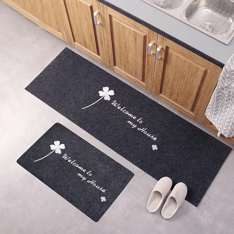 Kitchen mat anti slip modern simple carpet living room balcony bathroom printed carpet doormat corridor geometric bath mat