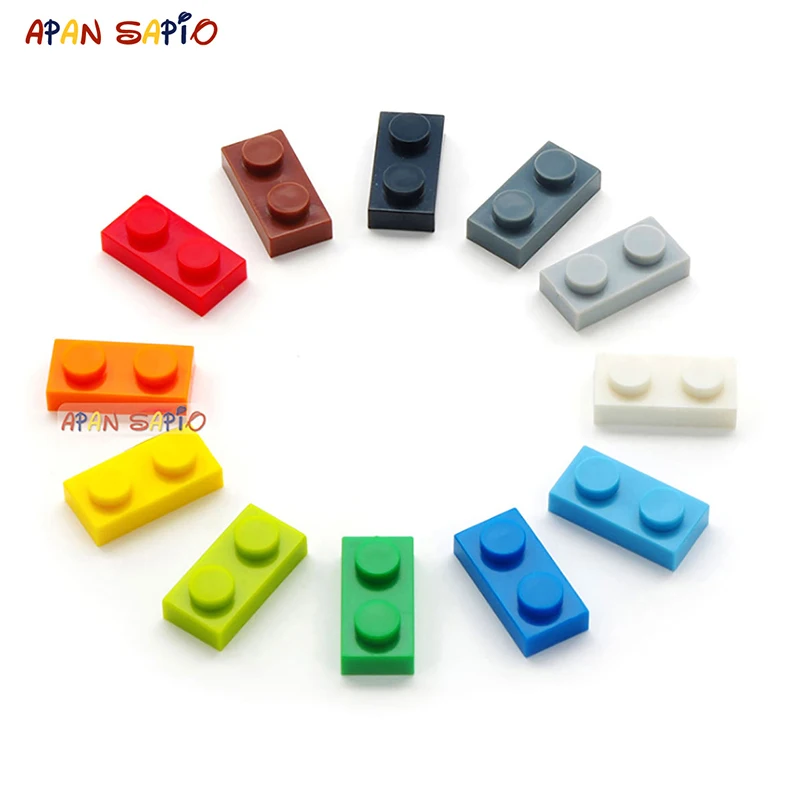 1000pcs 1x2 Dots DIY Building Blocks Thin Figures Bricks Educational Creative Size Compatible With 3023 Toys for Children