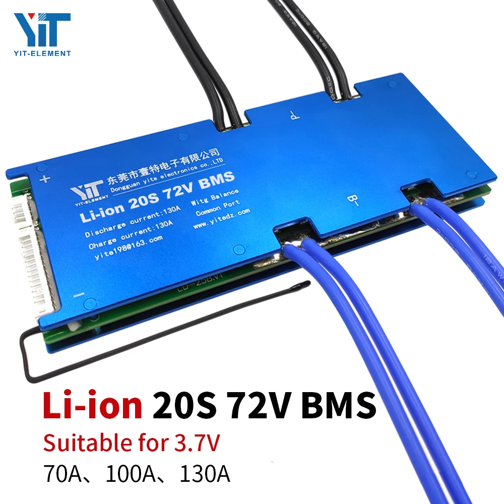 

20S 72V Lithium battery 3.7V power protection board temperature protection equalization function overcurrent protection BMS PCB
