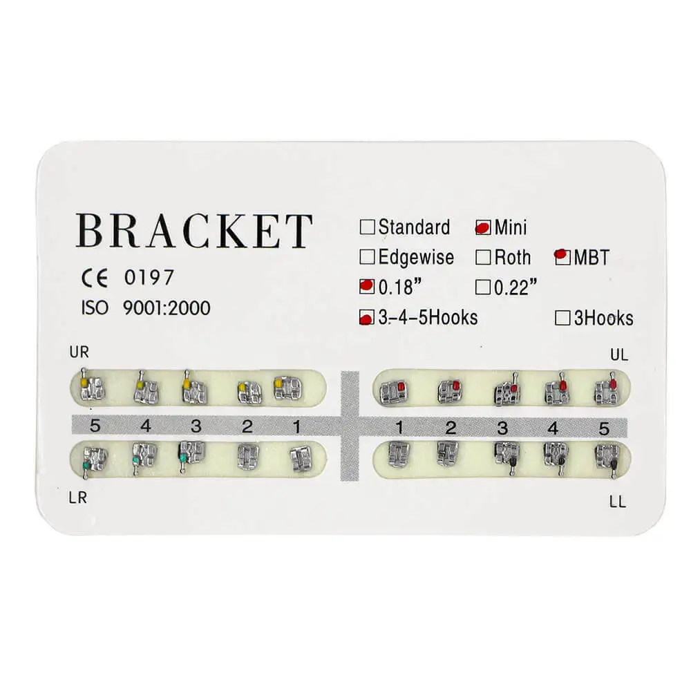 1 paket diş ortodontik parantez MBT Roth Mini standart 022 018 yuvası kanca 3 345 diş hekimi diş diş telleri diş hekimliği düzeltme