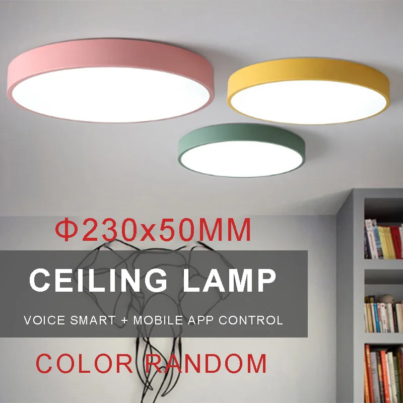 23Cm Âm Thông Minh Ứng Dụng Điều Khiển Đèn LED Ốp Trần Đèn 9W Cho Alexa Google Home Ứng Dụng Đèn Led Ốp Trần