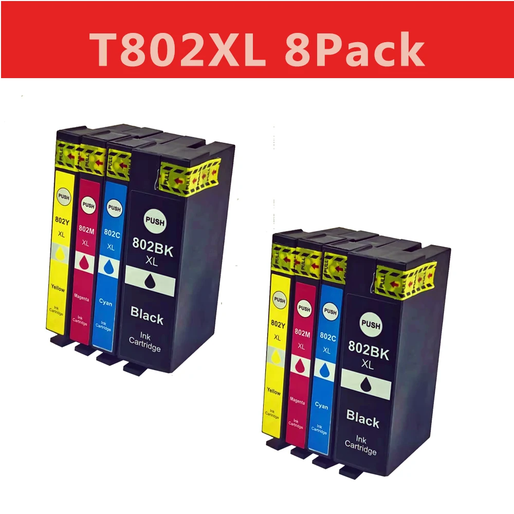 With Upgrade Chip 802XL T802XL Compatible Cartridge to use Workforce Pro WF-4740 WF-4730 WF-4720 WF-4734 EC-4020 EC-4030printer