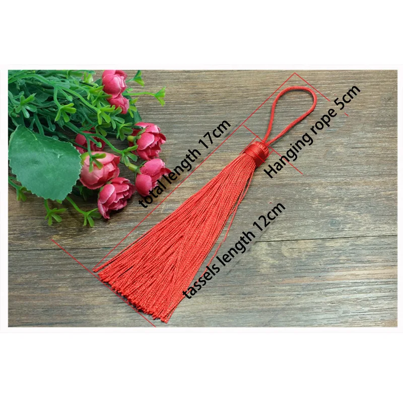 12pcs/lot 12cm Tassel Hanging Rope Silk Fringe Tassel Decorative Tassels For Sewing Curtains Garment Home Decoration Accessories