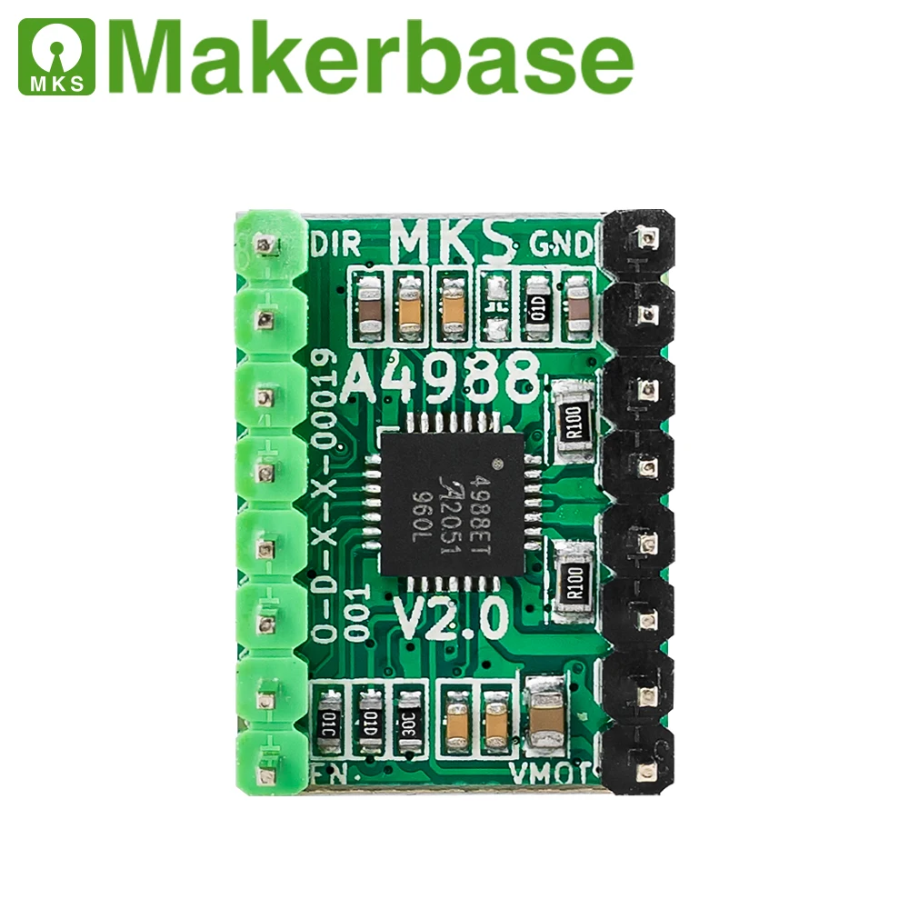 Makerbase A4988 4988 Stepper Motor Driver 3D Printer Parts StepStick Reprap with Heatsink Default 1A MAX 2A Protection