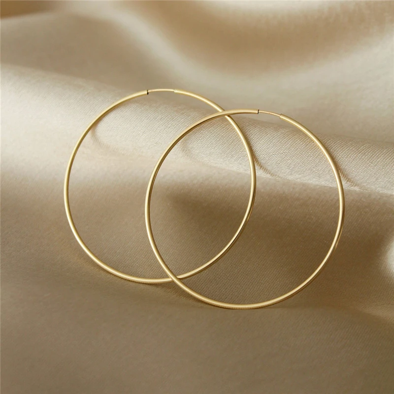 14K Goldfilled Endlos-Creolen in 10 Größen – Goldschmuck, Gold-Creolen, Brincos, Pendientes, Oorbellen, Boho Damenohrringe – Detail 18