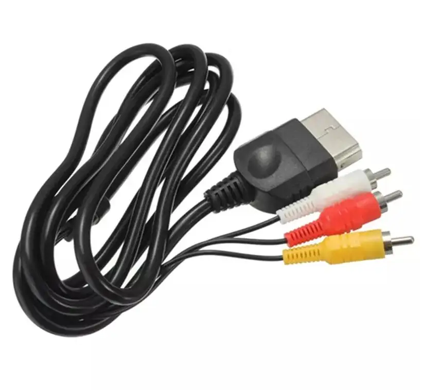 Zamiennik 6FT kabel kompozytowy Audio wideo AV 3 przewód zasilający RCA do konsoli Xbox Original Classic (nie pasuje do konsoli xbox 360)