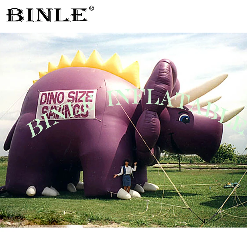 

Custom over sized purple giant inflatable dinosaur,inflatable triceratops balloon for exhibition