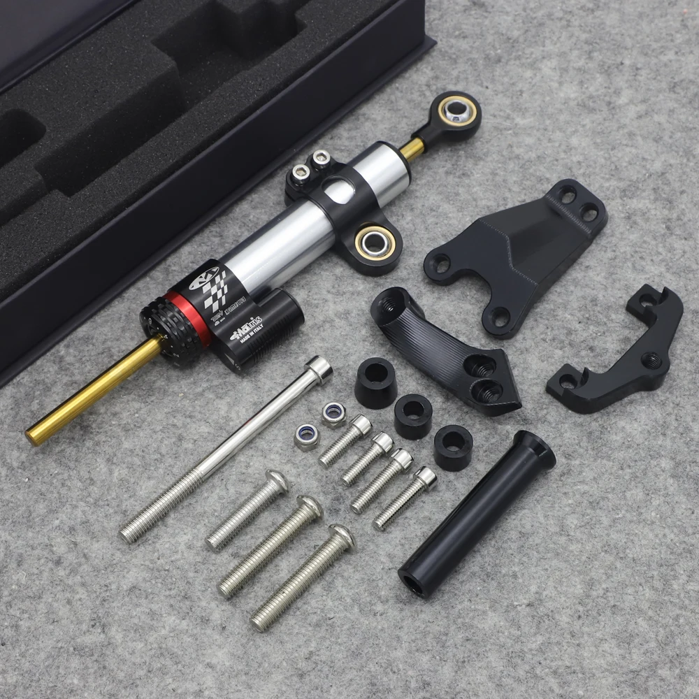 

Adjustable Steering Stabilizer Damper Bracket Mount Holder Kit For For Kawasaki ER6N CNC 2013 2014 2015 Aluminum Accessories