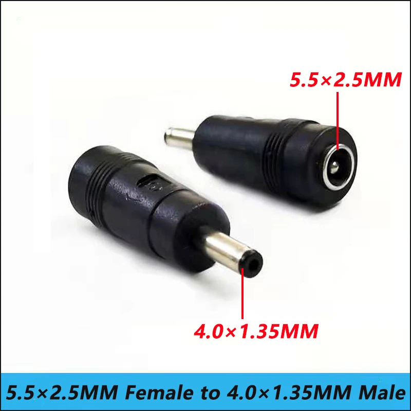 1pcs DC 5.5 x 2.5 MM Female Jack Plug Adapter Connectors to 4.0×1.35 MM Male Tips Power Adaptor 5.5 x 2.5 to 4.0×1.35