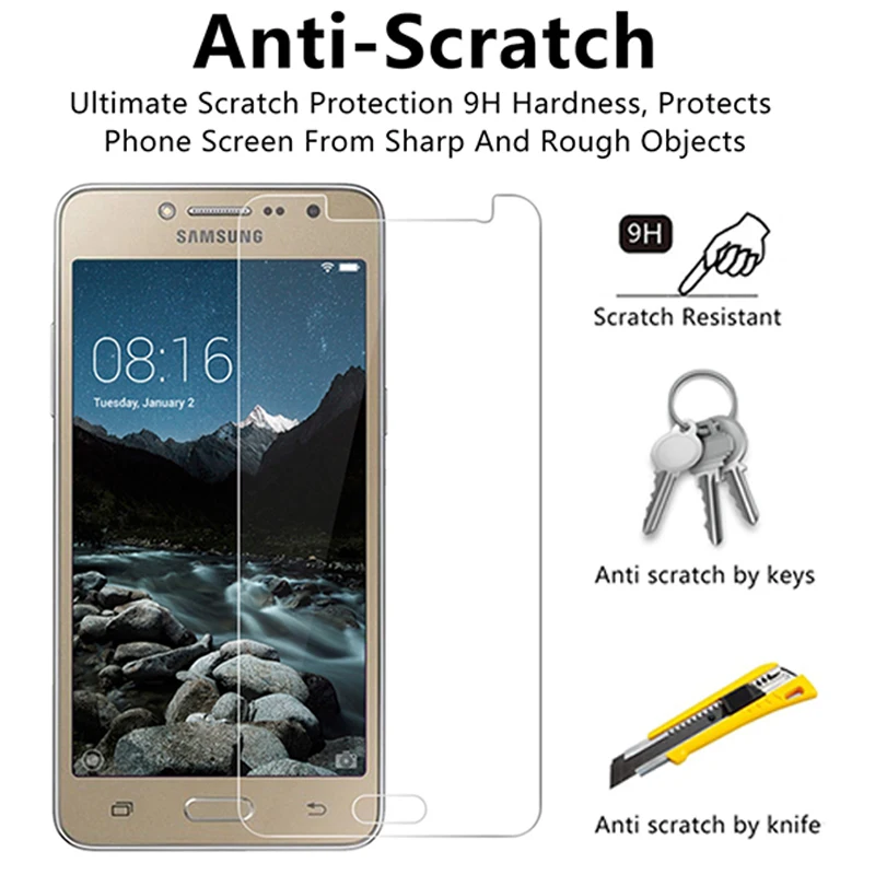 Protective Glass on the For Samsung Galaxy A3 A5 A7 J3 J5 J7 2015 2016 2017 A6 A8 Plus 2018 Tempered Screen Protector Glass Film