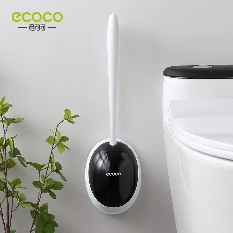 ECOCO-Cabeça De Escova De Silicone De Parede para WC, Ferramentas De Limpeza De Drenagem Rápida, WC Doméstico, Acessórios Do Banheiro