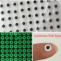 300pcs/set DIY Simulation Jigs Crafts 3mm/4mm/5mm/6mm Luminous Fish Lure Eyes 3D Holographic Fishing Fishing Bait