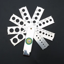 Aluminum Folding Fan Diamond Karat Gemstone Mounting Gauge Measuring Carat Millimeters Gemologist Bead Jewelry Tools