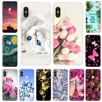 silicone case for Xiaomi MI A2 LITE Case Full Protection Soft tpu Back Cover Phone Case For Xiomi MI A2 LITE bumper Coque Cat