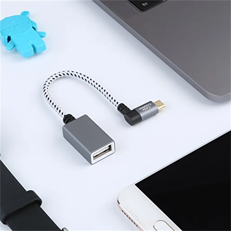 CableCreation مايكرو USB وتغ كابل محول ل شاومي Redmi نوت 5 مايكرو USB موصل لسامسونج اللوحي USB 2.0 وتغ محول