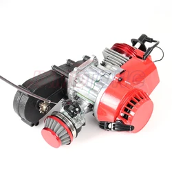 Red 49cc /47cc Engine 2-Stroke Electric Pull Start W/Transmission for Mini Moto Quad Bike