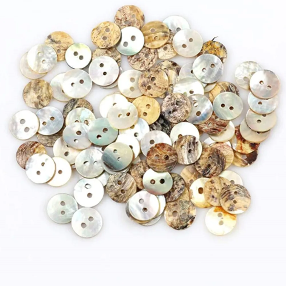 Lot 100 Mother of Pearl Round Shell Sewing Buttons 15mm  , for Sewing, Crafts, Jewellery making, Knitting 7NK93