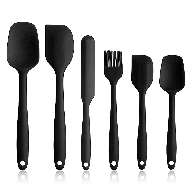 Silicone Non-stick Cooking Tools Set, Spoon, Spatula, Ladle, Egg Beaters, Kitchen Tools Set, 6Pcs