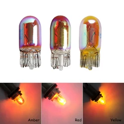 2X W5W 194 T10 12V5W Diadem Chrome Red Yellow Amber Turn signal Car brake light Halogen lamp bulb License Plate Lamp Dome Light