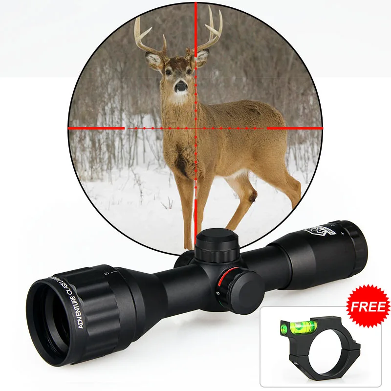 

Canis Latrans Military Tactical Optical Mil-Dot Rifle Scope 4X32 Mini Double Color Hunting Rifle Scope Shooting HK1-0140