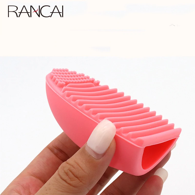 Rancai 1 Chiếc Ốp Trứng Bàn Chải Làm Sạch Brushegg Sữa Rửa Mặt Bụi Phấn Nền Sạch Dụng Cụ Đựng Mỹ Phẩm Trang Điểm