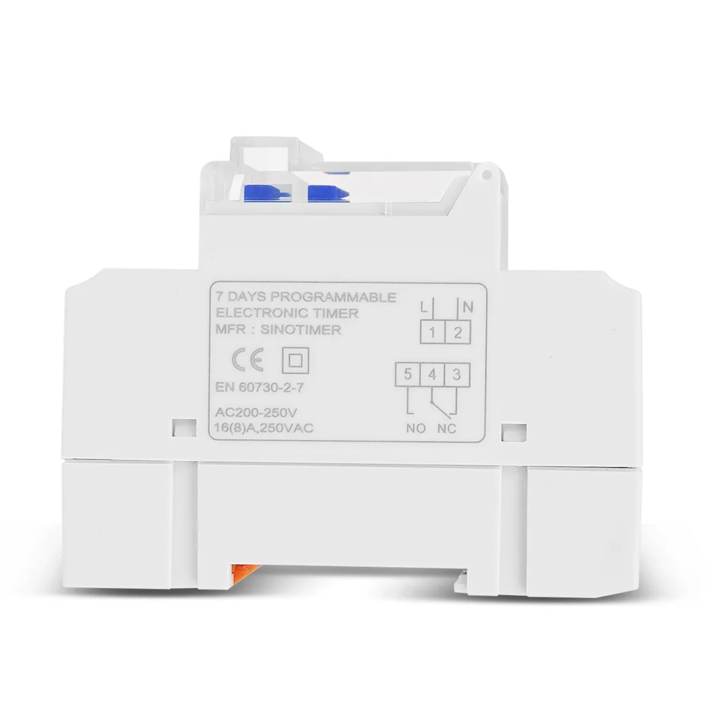 TM919 5V 12V 24V 110V 230V Weekly 7 Days Programmable Digital Time Switch Relay Timer Control 16A Din Rail Mount