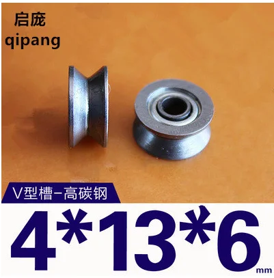 1 pc 4x13x6mm V scanalatura sigillata cuscinetto a sfere in acciaio al carbonio 624VV guida pista cuscinetto a rulli V624 cuscinetto macchina da ricamo