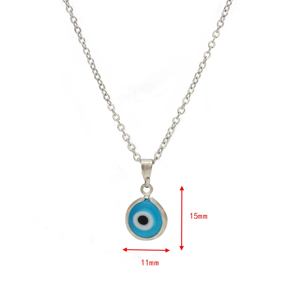 محظوظ العين التركية سلسلة العين الشريرة حلية زجاجية معلقة الأزرق مجوهرات الأزياء حامي الرجال النساء يدوية #5