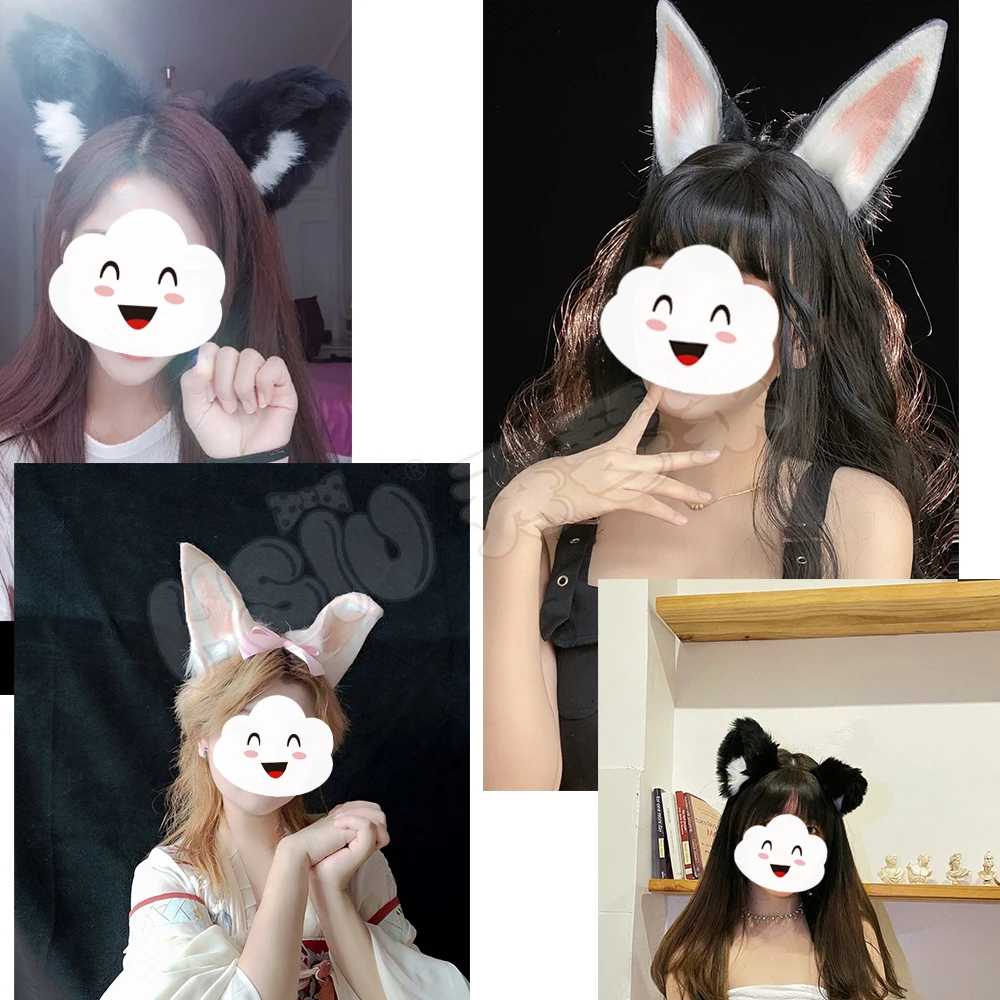 Animal ears cosplay Masquerade Halloween HSIU Cat Ears Bunny ears Fox ears Bunny tail Party Headwear Headband Hair Accessories