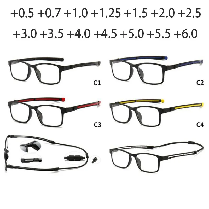 

5 Clips Magnet Hyperopia Lens Glasses Halter Reading 1.56 Index Green Coated Customize Prescription 0 +1+1.5 +2 +2.5 +3 +4 +5 +6