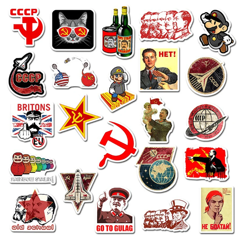 10/30/50PCS Stalin Soviet Graffiti Stickers Luggage Skateboard Classic Toys Laptop History Series cccp Stickers Wholesale