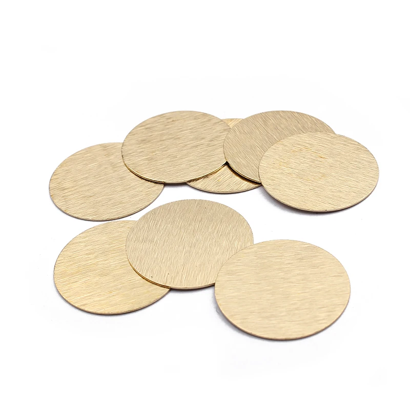 Bertekstur Kuningan 10 12 15 20 22 25Mm Bulat Disk Pesona StampingTags Liontin untuk Buatan Tangan Anting Kalung Membuat Perhiasan Persediaan