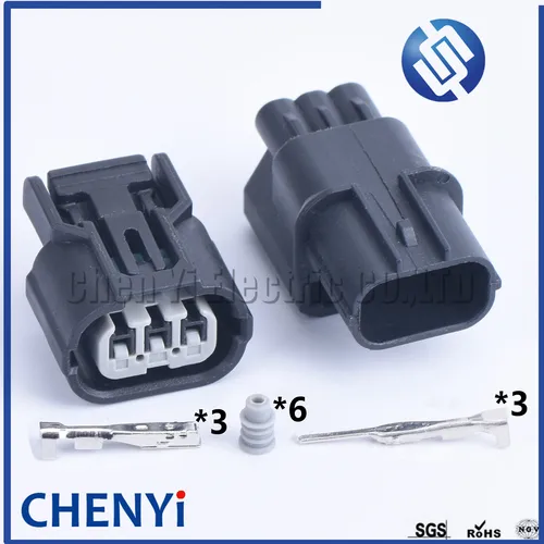 2 juegos HX 040 3 pines adaptador de enchufe de coche impermeable conector de bobina de encendido para Honda Civic Element CR-V 6189-0887 6188-4739