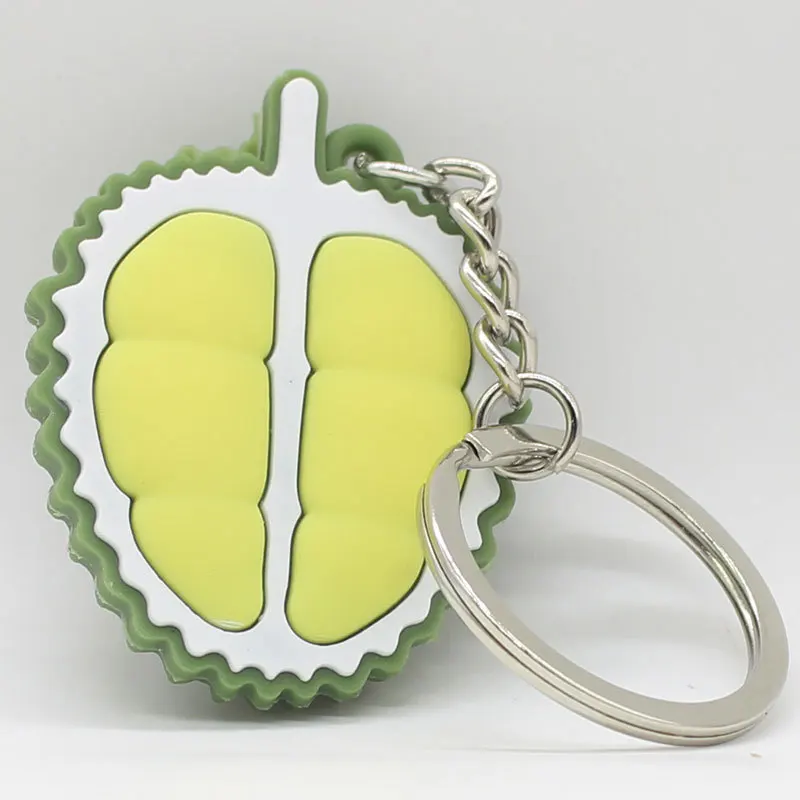 Creative Fashion Durian Keychain Women Girls Bag Ornaments Car Pendant Key Chains Cartoon Simulation Tropical Fruit Keyring Gift image 6
