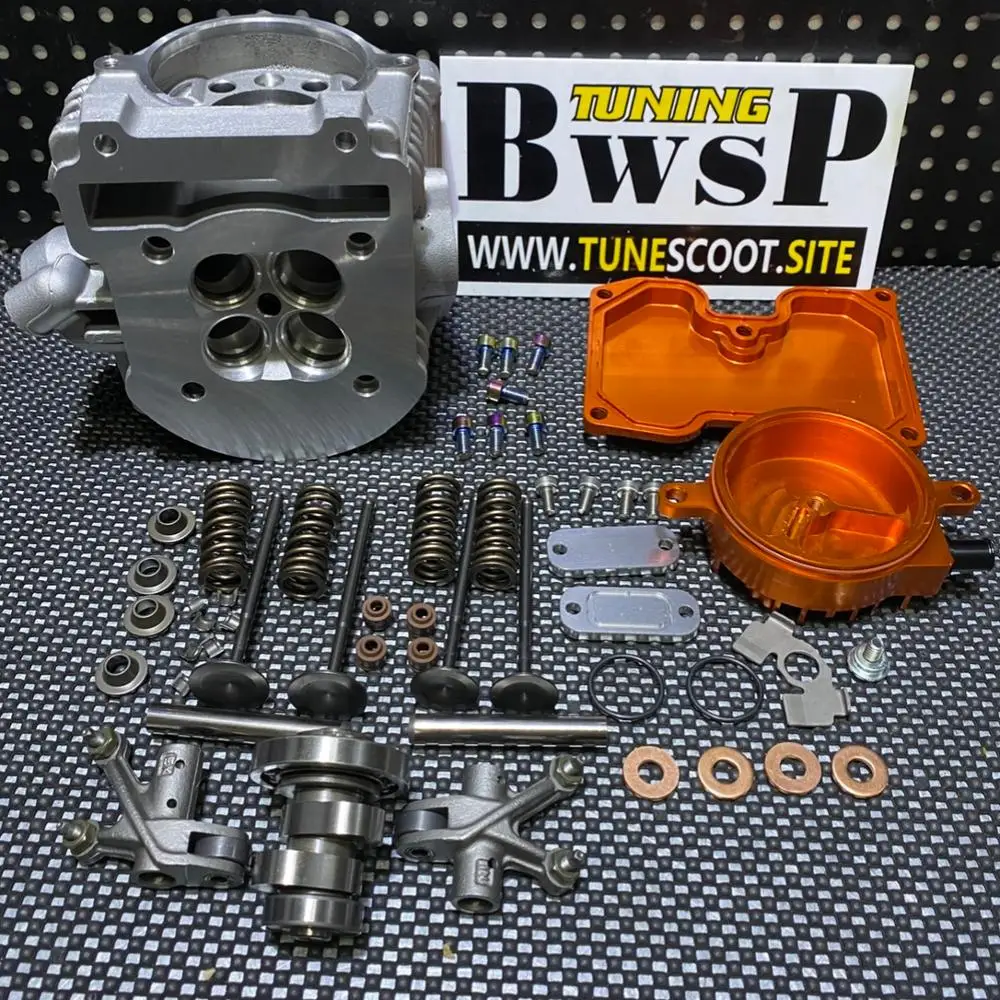 CYLINDER HEAD FOUR VALVES For BWS125 RS100 CYGNUS ZUMA EX23 IN26 With Camshaft Rockers Tuning Engine Parts BWSP