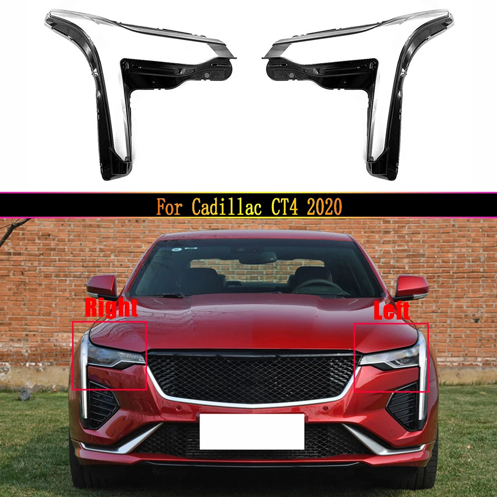 

For Cadillac CT4 2020 Front Headlight Cover Transparent Lamp Shade Headlamp Shell Lens Plexiglass Replace Original Lampshade