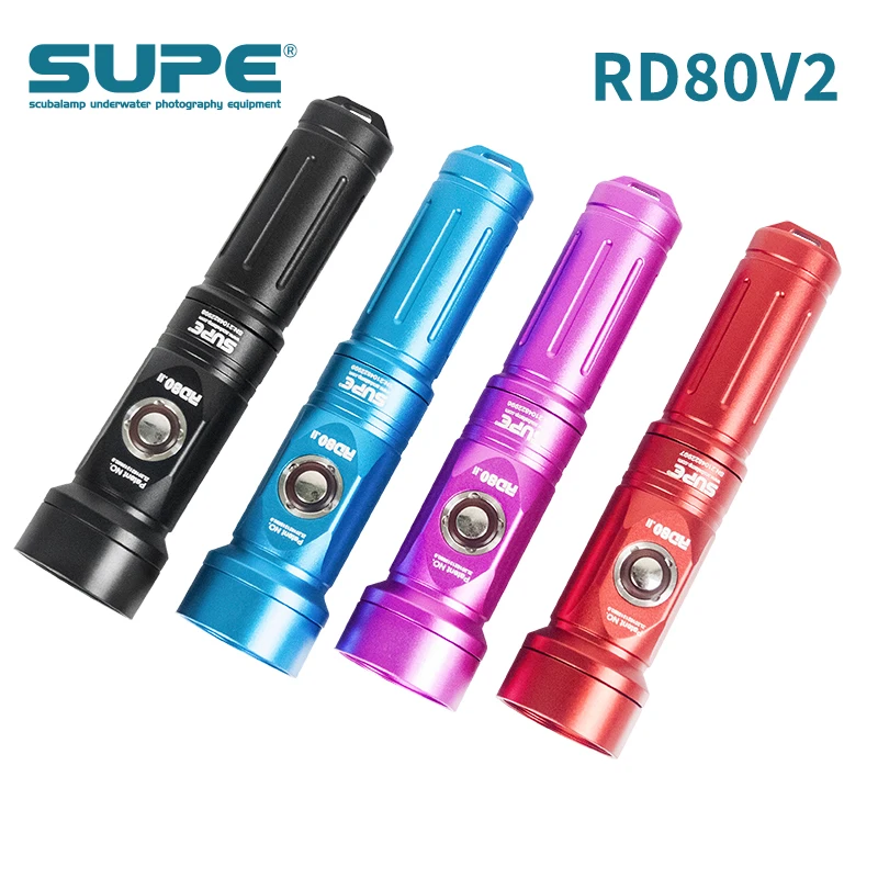 

SUPE Scubalamp RD80v2 LED Underwater Diving Light Recreational Diving Torch - 1500 lumens