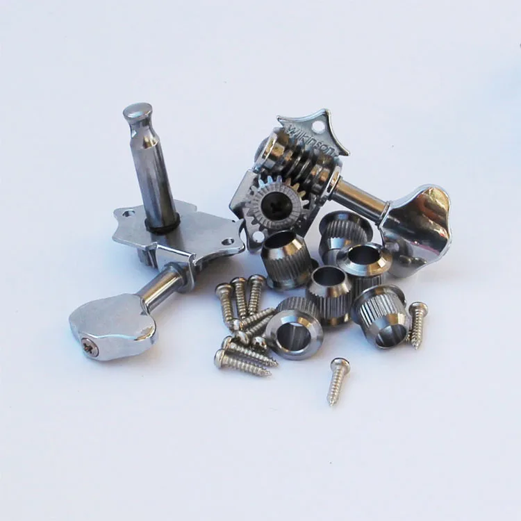 WJ-28N Vintage Chrome Open Gear Butterbean Guitar Tuners Machine Head Guitar Parts 19:1 Gear Ratio