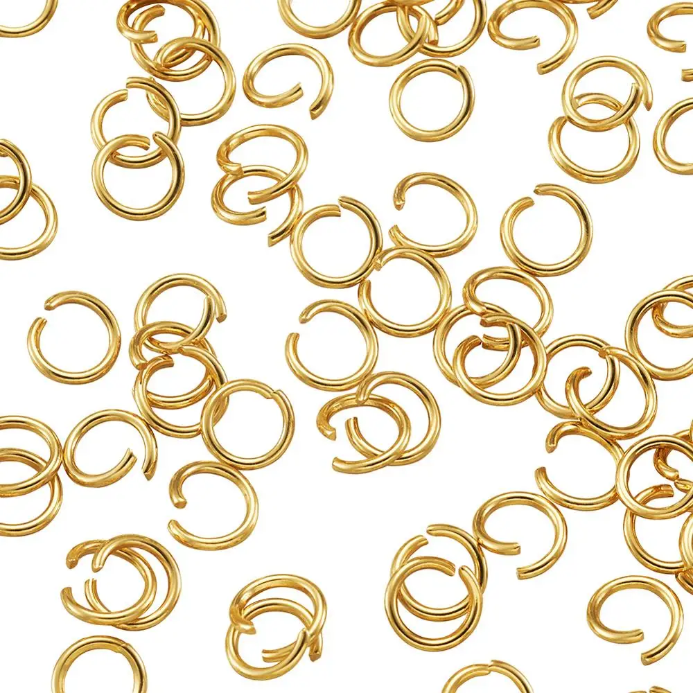 

200~500pcs 3mm 4mm Gold Color Stainless Steel Loops Open Jump Rings Split Rings For Jewelry DIY Making Necklace Connector F60