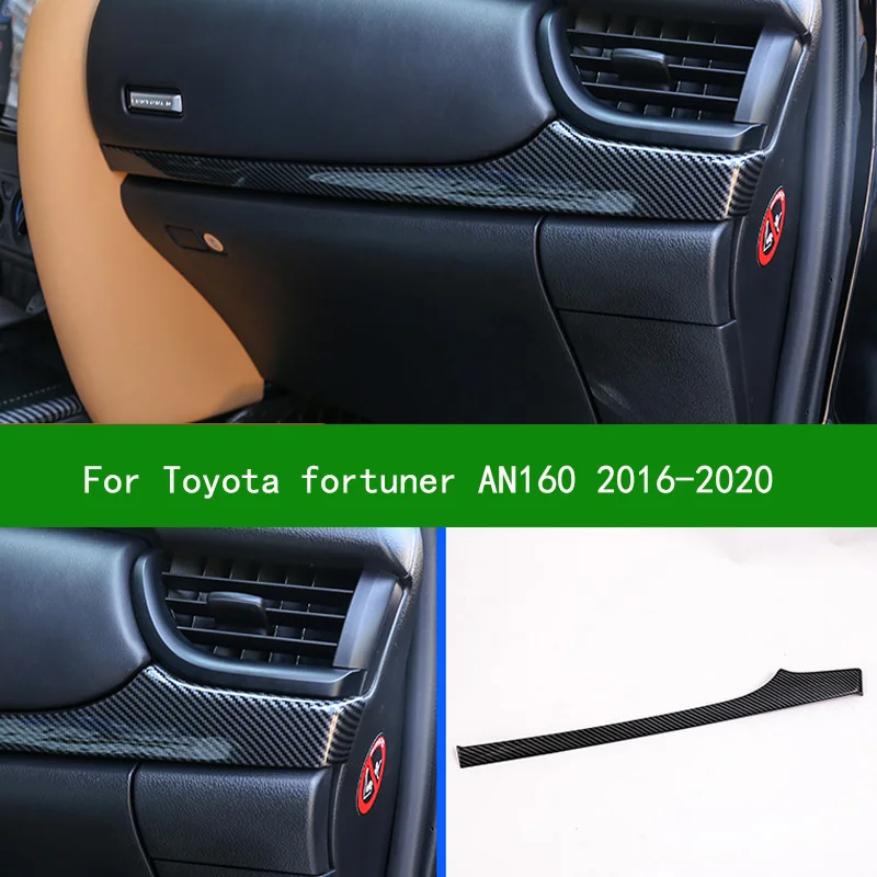 for Toyota fortuner AN160 2016-2021 carbon fiber center console cover interior handle gear power window switch trim 2018 2019