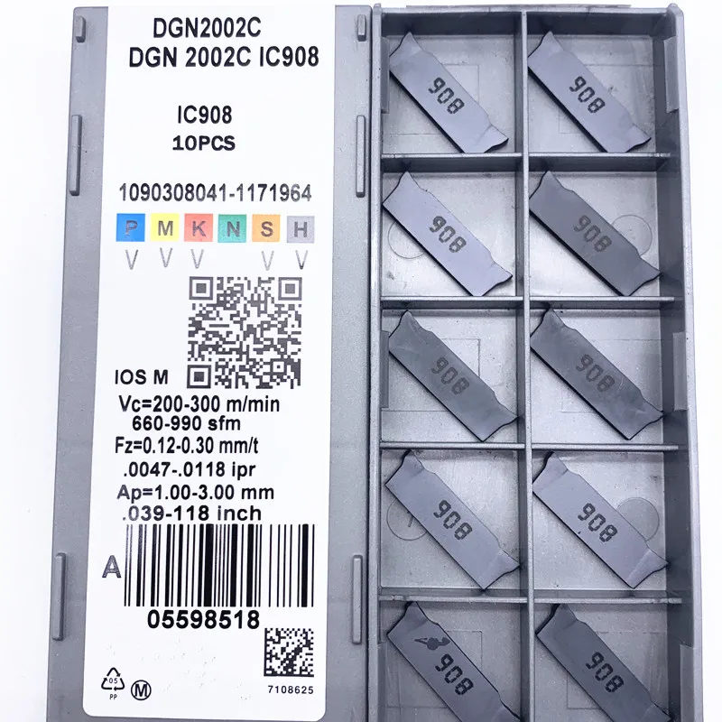 Imagem -06 - Cnc Carboneto de Inserção Entalhada Dgn 3003j 3003c para Sulco Ferramentas de Corte de Moagem Alta Qualidade Dgn3003j Dgn3003c Ic908