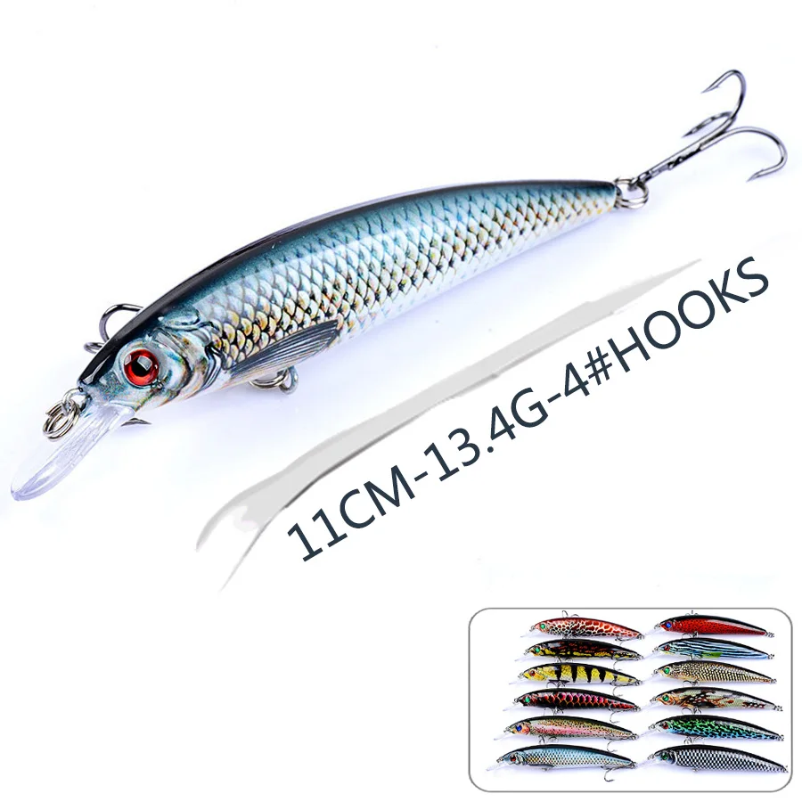 Sinking Minnow Künstliche Angeln Köder Zubehör Tackle Crankbait Künstliche Köder Harte Wobbler Für Hecht Trolling 3d Augen Fisch