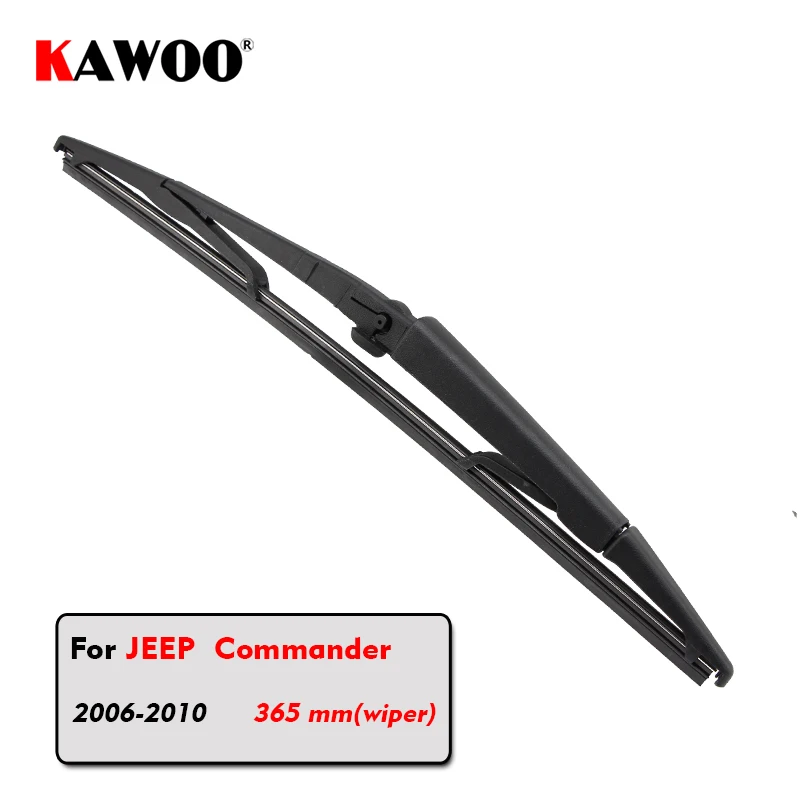 KAWOO Car Rear Wiper Blades Back Window Wipers Arm For JEEP Commander Hatchback (2006-2010) 365mm Auto Windscreen Blade