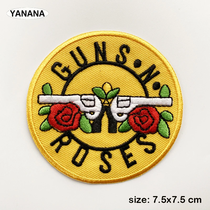 1 PCS GUNS N ROSES personality DIY Badge Clothing Decoration Patch Iron on clothes