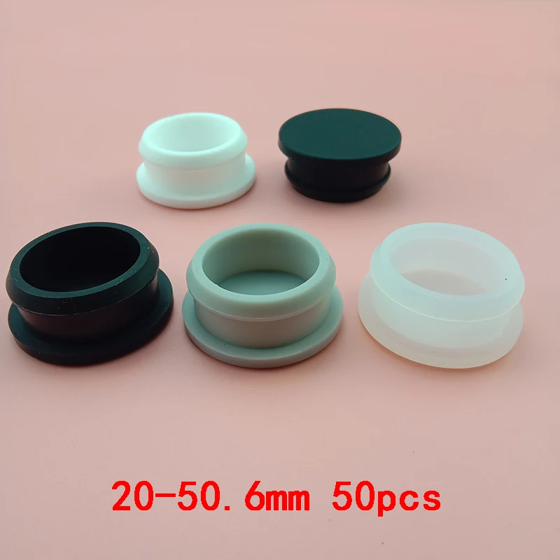 

50PCS Silicone Seal Plug Round Elastic rubber plug Stopper for Hole Plug from 20mm to 50mm silicone gasket sealing hole plug