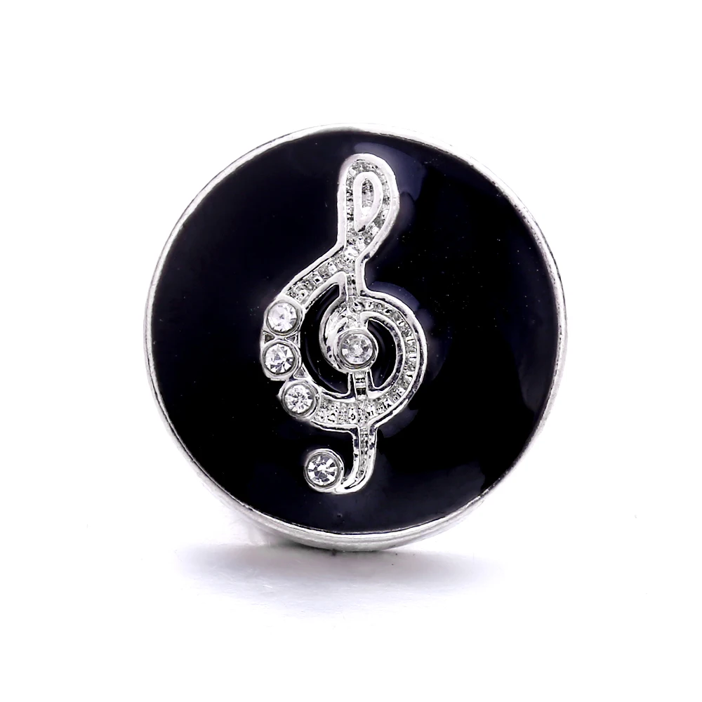 New 5pcs/Lot Fashion Black Snap Jewelry Rhinestone Flower 18mm Snap Buttons Jewelry Fit 18mm 18mm Leather Snap Button Bracelet