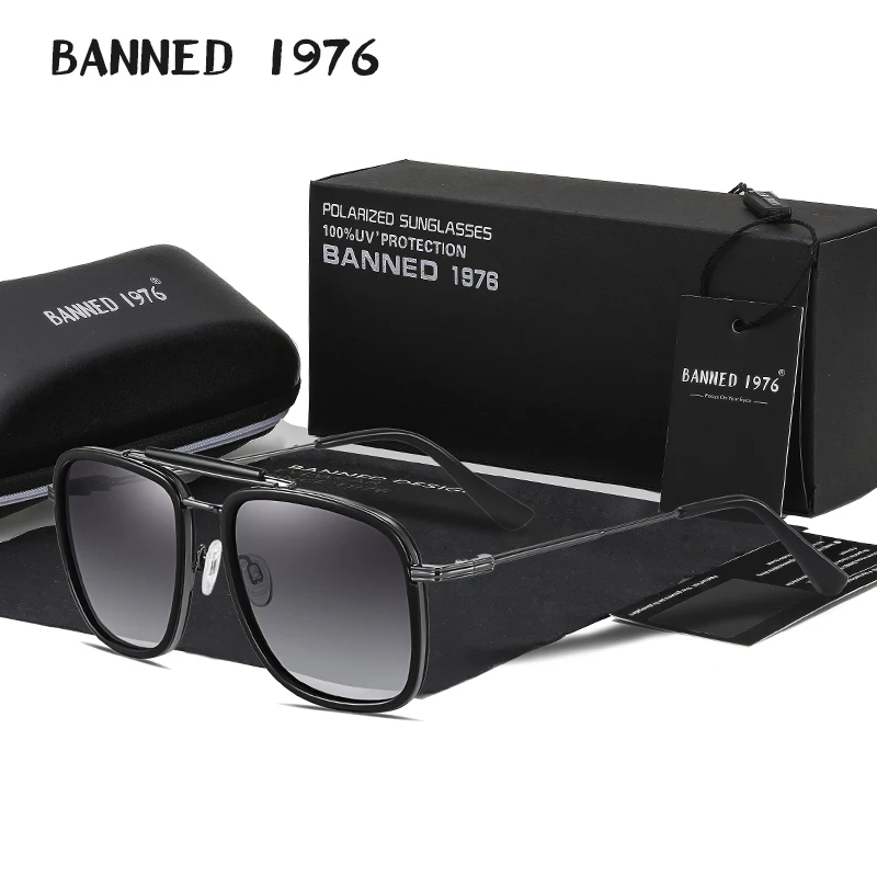 TR + Metal Fashion męskie okulary przeciwsłoneczne z polaryzacją oryginalne męskie jazdy lustrzane powłoki czarne okulary męskie okulary przeciwsłoneczne UV400 óculos