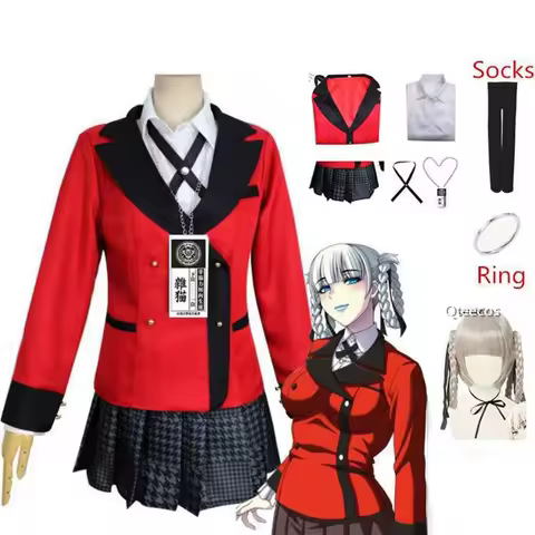 Anime Momobami Kirar Cosplay Costume Jabami Yumeko Japanese High School Uniform Halloween Woman Party Clothes With Wig