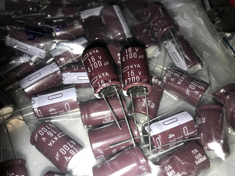 2024 10pcs  NEW CHEMI-CON NIPPON KYA 16V4700UF 16x25MM electrolytic Capacitor 4700UF 16V NCC kya 16v4700uf Low ESR High-quality
